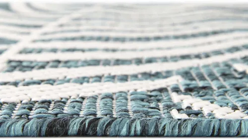 Vista 120 de Unique Loom - Tapete de la colección Outdoor Botanical, diseño de palmera (4.1 pies x 6.1 pies, rectangular, color azul/azul marino)