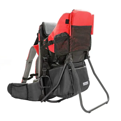 Vista 9 de Clevr Mochila transportadora para bebé, ligera con visor y cobertor contra el sol, Rojo o Verde, Azul