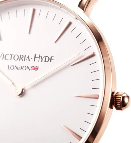 Vista 5 de VICTORIA HYDE - Reloj de pulsera para mujer con brazalete de acero inoxidable, color plateado y oro rosa, Casual