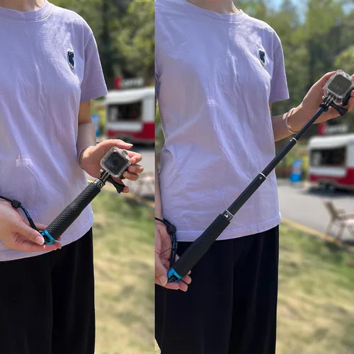 Vista 3 de Extensión corta de 19 pulgadas, mango compacto, mango compacto, ajustable, impermeable, monopié compatible con GoPro Hero 13, 12, 11, 10, 9, 8, 7