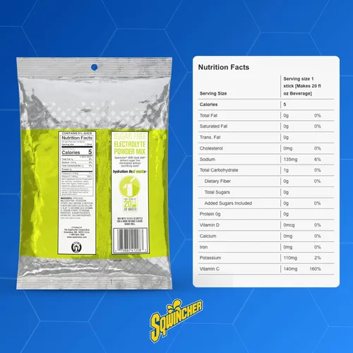 Vista 57 de Bebida en polvo Qwik Stik de Sqwincher, con electrolitos y sin azúcar (contiene 50 unidades), cítrico (Cool Citrus), 50