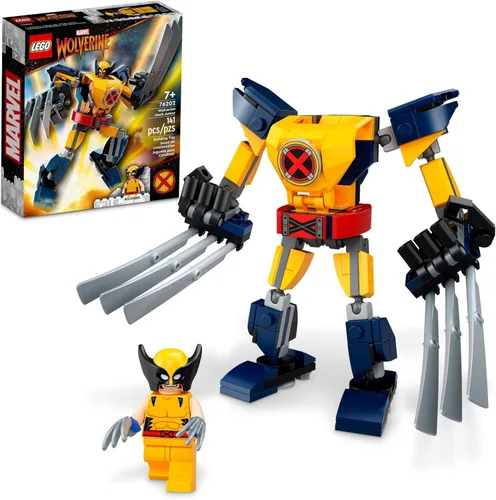 LEGO Marvel Wolverine Mech Armor 76202 Kit de construcción; Mech coleccionable y minifigura para fanáticos de Wolverine mayores de 7 años (141