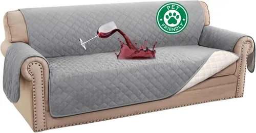 Vista 22 de Turquoize Funda 100 % impermeable para sillón de ala, protector de sofá, triple antideslizante, protector de muebles para mascotas, niños, perros