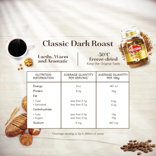 Vista 2 de Moccona Café liofilizado 3.53 oz (importado de Australia) (tostado oscuro)