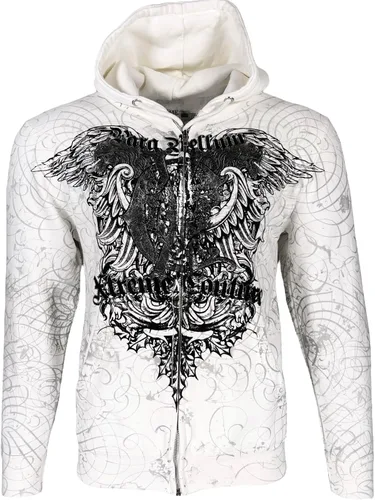 Vista 8 de Xtreme Couture by Affliction - Sudadera con capucha y cremallera para hombre Negro (Anatomía)