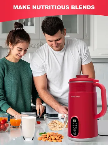 Vista 6 de Máquina para hacer leche de nuez para leche casera, a base de plantas con limpieza automática y control de temperatura, máquina de leche de soja