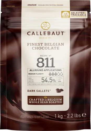 Callebaut No. 811 Finest Belgian Dark Chocolate Callets Bolsa 2.2 lbs