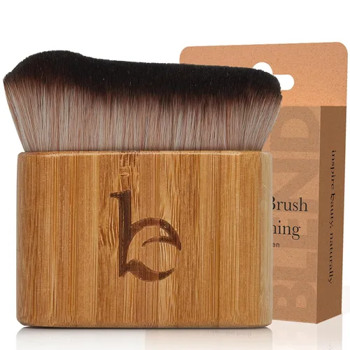 Cepillito autobronceador ultra suave - Cepillo Kabuki para base corporal y maquillaje, aplicador para mezclar autobronceador, manopla