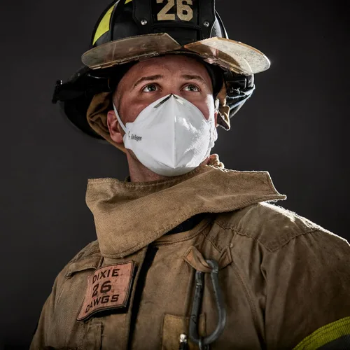 Vista 8 de Máscaras N95 Dräger X-plore 1750 C fabricadas en EE. UU. 20 respiradores aprobados por NIOSH, ajuste universal