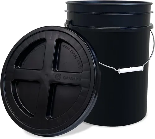 Vista 8 de ePackageSupply Cubo de plástico de grado alimenticio de 5 galones con tapa de sello gamma Fabricado en Estados Unidos Sin BPA Resistente 90