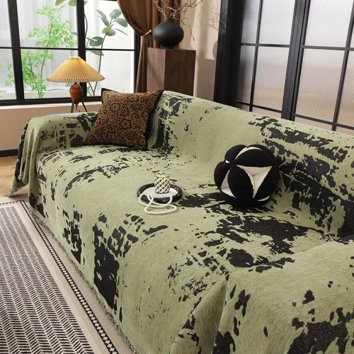 Vista 40 de HANDONTIME funda verde oscuro para sofá de jacquard, funda de pana para sofá verde, bonitas fundas de sofá lavables, fundas modernas de sofá para 3