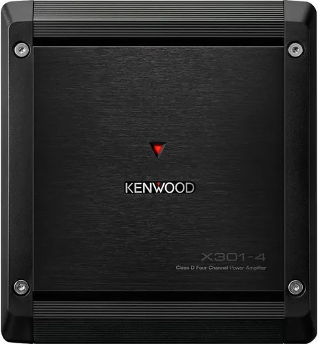 Kenwood X301-4 Clase D Amplificador de potencia de 4 canales con estabilidad de carga de 2 ohmios Negro