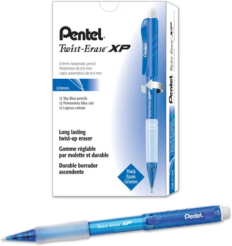 Vista 5 de Pentel QE419A Twist-Erase Express - Portaminas de 0.035 in, color negro, caja de 1 docena