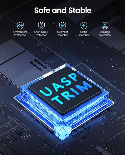 Vista 5 de ORICO Estación de acoplamiento de disco duro de doble bahía USB 3.0 a SATA con duplicador/función de clonación fuera de línea Base de disco duro