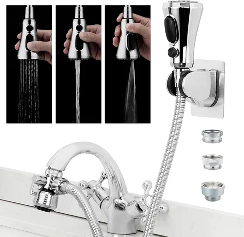 Vista 9 de Patentado CECEFIN 1080° Extensor de Grifo Giratoria - Aireador de Fregadero - Extensión de Grifo de Agua con 2 Modos de Salpicadura, Accesorio