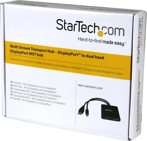 Vista 4 de StarTech.com Adaptador multimonitor de 2 puertos - Mini DisplayPort a 2x DisplayPort MST Hub - Dual 4K 30Hz - Divisor de video para modo