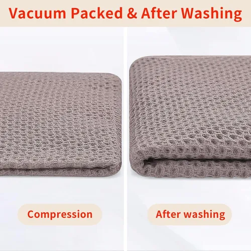 Vista 469 de Homaxy Paños de cocina de 100% algodón con tejido de gofre, ultra suaves, absorbentes, de secado rápido, 12 x 12 pulgadas, paquete de 6, amarillo