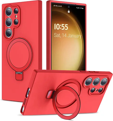 Vista 17 de SKYLMW Funda para Samsung Galaxy S23 con soporte magnético invisible [compatible con Mag-Safe] probada contra caídas militares