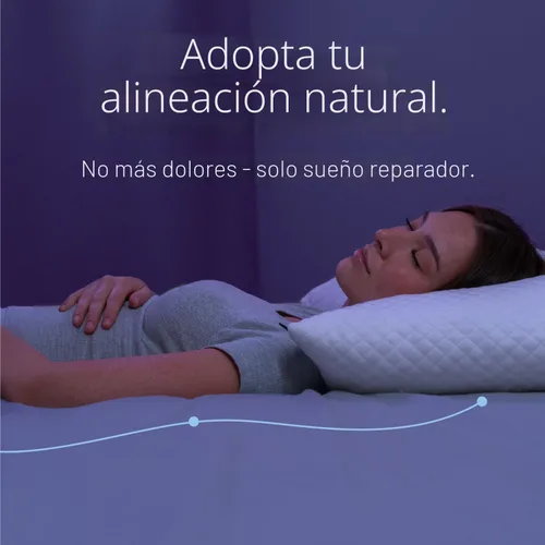 Vista 3 de DreamyBlue Almohada Signature con Loft Ajustable • Relleno de Espuma Viscoelástica Triturada • Alineación Neutra para Personas que Duermen de Lado