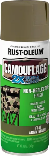 Rust-Oleum 279176 Camuflaje 2X Ultra Cover Pintura en aerosol, 12 onzas, verde militar