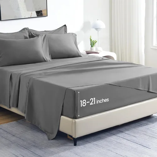 Vista 8 de SLEEP ZONE Juego de sábanas de 3 piezas para niños con bolsillos extra profundos, juego de sábanas de microfibra cepillada súper suave