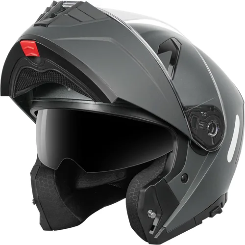 Casco modular de cara completa para motocicleta, aprobado por DOT, casco de YEMA YM-925, casco de motocicleta, ciclomotor, casco de carreras con