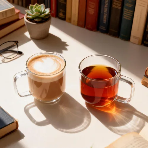 Vista 6 de Glass Coffee Mugs, 20 oz Ice coffee cups&Glass Coffee Mugs, 8 oz iced coffee cups