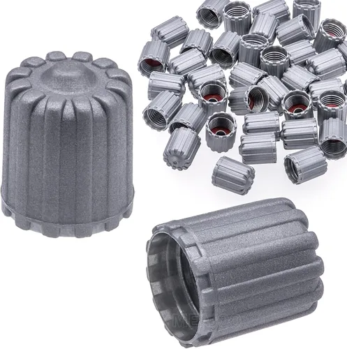 Vista 42 de 10 piezas de tapas de válvula de neumático TPMS con vástago largo, tapas de válvula de rueda de plástico negro para TPMS TR20008, tapas de vástago