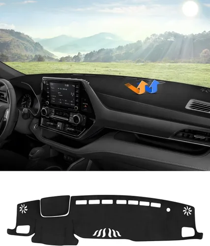 Vista 13 de Autorder Tapete de cubierta de tablero para Dodge Ram 1500 2500 3500 2019-2023 2024 2025 2026 Accesorios Cubierta de salpicadero de franela