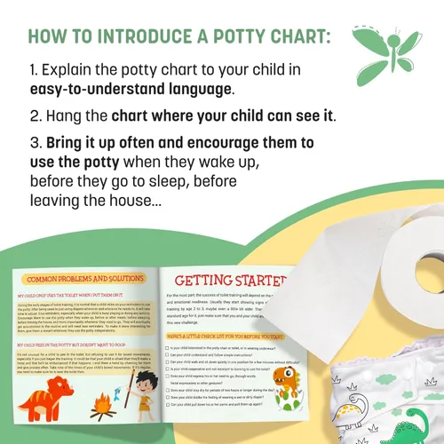 Vista 7 de Tabla de entrenamiento para ir al baño para niños pequeños, tabla de recompensas de diseño de dinosaurio, 194 calcomanías geniales, 2 coronas