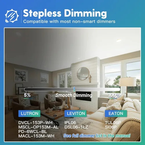 Vista 6 de FREELICHT Paquete de 6 luces de techo empotrables LED ultrafinas 5CCT de 4 pulgadas con caja de conexiones, 2700K/3000K/3500K/4000K/5000K