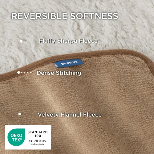 Vista 54 de Bedsure - Mantas impermeables para perros pequeños - Manta de felpa de sherpa con impresión suave lavable para perros y gatos, protector de muebles
