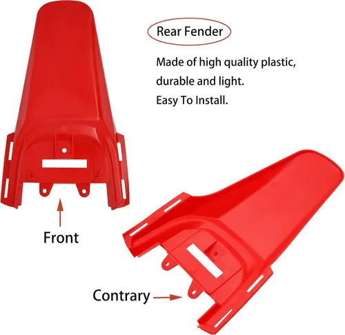 Vista 4 de Kit de plástico Kie CRF50, kit de guardabarros XR50, kit de carenado de guardabarros rojo blanco - kit de guardabarros de carenado para motocicleta