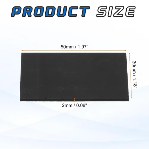 Vista 187 de MECCANIXITY Bloque de Grafito Lingote Rectángulo Placa de Electrodo de Grafito 10x10x0.4mm para Fundición por Fusión, Electrolisis Galvanoplastia