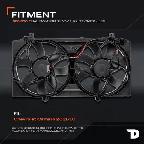 Vista 2 de Dorman Conjunto de ventilador de refrigeración del motor 620-570 compatible con modelos seleccionados de Chevrolet