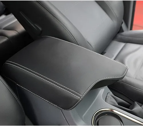 Vista 10 de INTGET Cubierta de Reposabrazos de Consola Central para Accesorios Ford Ranger 2019 2020 2021 2022 2023 Interior de Cuero Cubierta de Consola