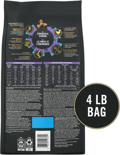 Vista 9 de Purina Pro Plan Sport Development 30/20 Fórmula de pollo y arroz, alimento para perros con alto contenido de proteínas para cachorros, bolsa de 4