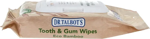 Vista 7 de Dr. Talbot's Toallitas ecológicas de bambú para dientes y encías de bebé, inspiradas naturalmente con Citroganix, 1 paquete, 48