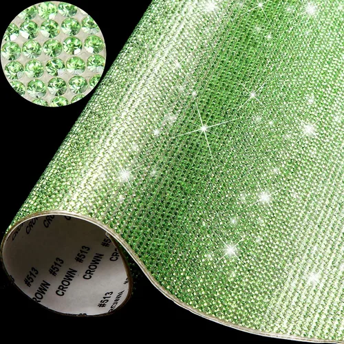 Vista 23 de Outus 12000 Piezas Hoja de Pedrería Brillante Calcomanía de Diamantes de Imitación Calcomanía de Decoración de Automóvil DIY Autoadhesiva