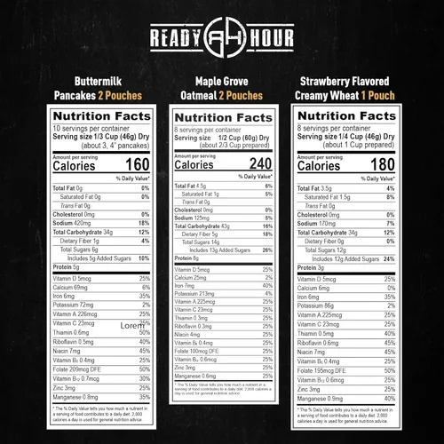 Vista 2 de Ready Hour Cubo de Desayuno (128 Porciones), Suministro de Alimentos de Emergencia, Kit de Alimentos de Emergencia, Alimentos con Vida Útil de 25