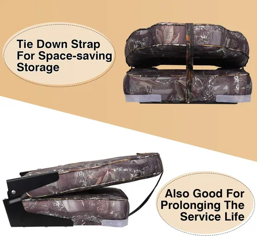 Vista 4 de Leader Accessories Un par de asientos plegables Elite para barco de pesca con respaldo bajo/alto (2 asientos)