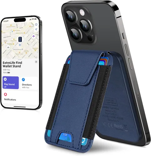 Vista 10 de ExtreLife para Cartera Magsafe, Compatible con Apple Find My, Solapa de Privacidad, Cartera Magnética para iPhone 17/16/15/14/13/12 Series, Porta 7