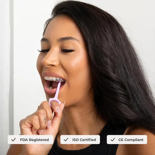 Vista 5 de PUL Paquete de 2 Herramientas Reutilizables Transparentes para Remover Alineadores — Compatible con Invisalign, Brackets Removibles, Retenedores