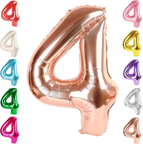 Vista 124 de Globos del números 0 de 40 pulgadas para formar los números 10, 20, 30, 40, 50, 60, 70, 80, 90, 100, para decoración de cumpleaños, bodas, eventos