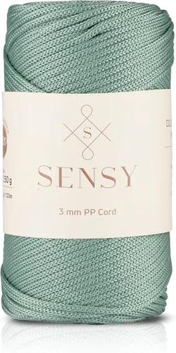 Vista 120 de Cuerda de poliéster Sensy Premium de 3 mm, 120 metros, 100% cordón de polipropileno, cuerda de macramé de 3 mm, cordón para bolsos de ganchillo