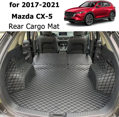 Vista 5 de Alfombrilla de carga compatible con Mazda CX-5 CX5 2017-2022 y alfombrilla para respaldo trasero, forro de carga para todo tipo de clima