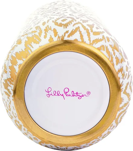 Vista 3 de Lilly Pulitzer - Vaso de champán sin tallo de 10 onzas, pequeño vaso de acero inoxidable con tapa, copa de metal aislada de doble pared, cereza