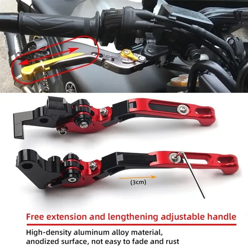 Vista 6 de for Kawasaki H2 H2R 2015 2016 Motorcycle Brake Clutch Levers Adjustable Folding Extendable CNC Accessories with Logo Lever (Color : 1)