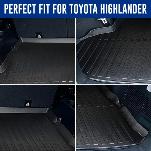 Vista 2 de Forro de carga prémium para Toyota Highlander 2014-2019 100% de protección, alfombrilla de maletero de automóvil de ajuste personalizado