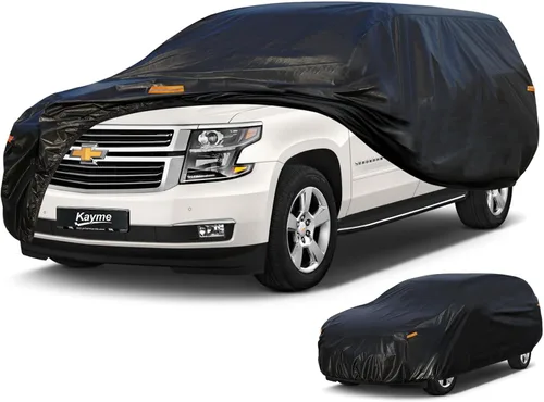 Vista 21 de Kayme - Cubierta impermeable resistente de 7 capas para camioneta, apta para todo clima, protección para exteriores contra lluvia y rayos UV, ajuste